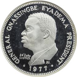 TOGO: AR 5000 francs, 1977. NGC PF69