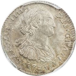 BOLIVIA: Carlos IIII, 1788-1808, AR real, 1791-PTS. PCGS MS63