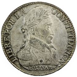 BOLIVIA: AR 8 soles (26.98g), Potosi, 1831-PTS. UNC
