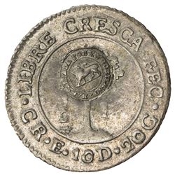 COSTA RICA: AR 1/2 real, ND [1849-50]