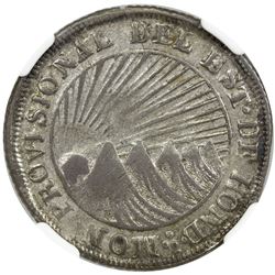 HONDURAS: Republic, AR 2 reales, 1845-T. NGC AU50
