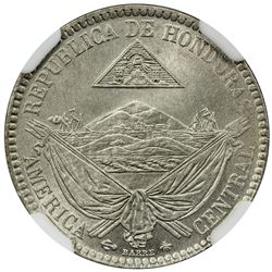 HONDURAS: Republic, 1/4 real, 1869-A. NGC MS65