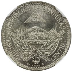 HONDURAS: Republic, 1/2 real, 1869-A. NGC MS65
