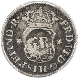 JAMAICA: George II, 1727-1760, AR 1/2 real, ND [1758]. PCGS VF