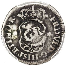 JAMAICA: George II, 1727-1760, AR 1/2 real, ND [1758]. PCGS F