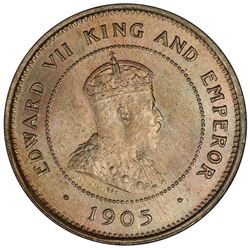 JAMAICA: Edward VII, 1901-1910, farthing, 1905. PCGS MS63