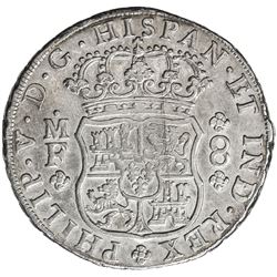 MEXICO: Philip V, 1700-1746, AR 8 reales, 1736-Mo. VF