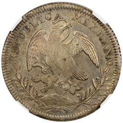 MEXICO: Republic, AR 8 reales, 1839-Zs. NGC AU55