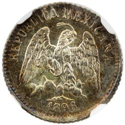 MEXICO: Republic, AR 5 centavos, 1896-Go. NGC MS64