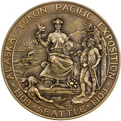 UNITED STATES:, 1909 AE medal (175.7g). AU