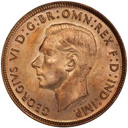 AUSTRALIA: George VI, 1937-1952, penny, 1948(m). PCGS MS64