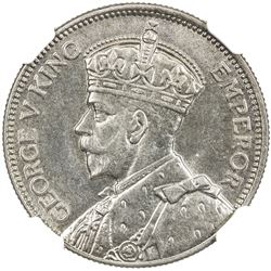NEW ZEALAND: George V, 1910-1936, AR shilling, 1933. NGC MS63