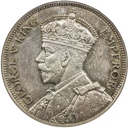 NEW ZEALAND: George V, 1910-1936, AR 1/2 crown, 1934. NGC MS64