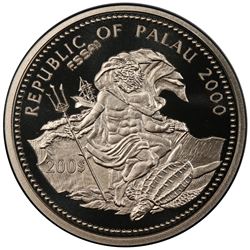 PALAU: copper-nickel 200 dollars, 2000. PCGS SP69