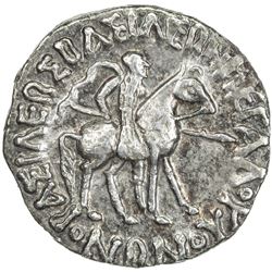 INDO-SCYTHIAN: Vonones, ca. 100-65 BC, AR tetradrachm (9.09g). VF
