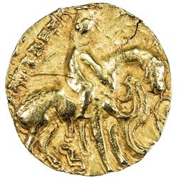 GUPTA: Prakasaditya, 496-510, AV dinar (9.39g). EF