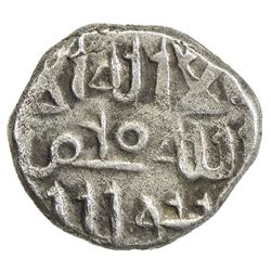FATIMID: al-'Aziz, 975-996, AR 1/5 dirham (damma) (0.53g), [Multan], ND. VF