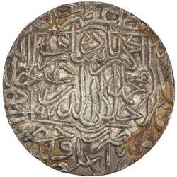 MUGHAL: Akbar I, 1556-1605, AR rupee (11.48g), Hadrat Delhi, AH973. EF