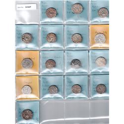 MUGHAL: Akbar I, 1556-1605, LOT of 16 round silver rupees
