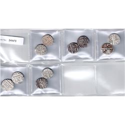 MUGHAL: Akbar I, 1556-1605, LOT of 10 round rupees