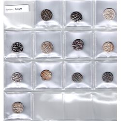 MUGHAL: Akbar I, 1556-1605, LOT of 12 round rupees