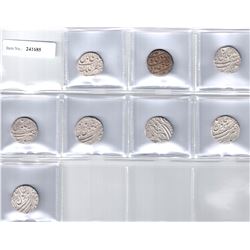 MUGHAL: Shah Alam Bahadur, 1707-1712, LOT of 8 rupees