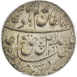 AWADH: Wajid Ali Shah, 1847-1858, AR rupee, Lucknow, AH1269 year 6. PCGS MS65