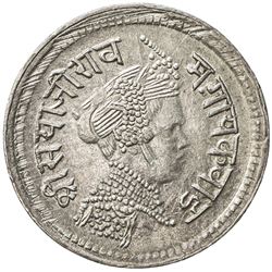 BARODA: Sayaji Rao III, 1875-1938, AR 1/8 rupee, VS1951. AU