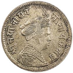 BARODA: Sayaji Rao III, 1875-1938, AR 1/2 rupee, VS1948. VF