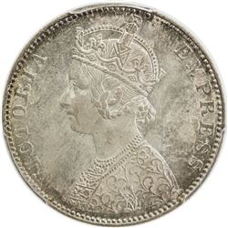BIKANIR: Ganga Singh, 1887-1912, AR rupee, 1892. PCGS MS64