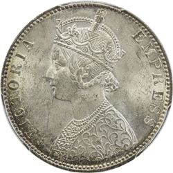 BIKANIR: Ganga Singh, 1887-1912, AR rupee, 1892. PCGS MS63