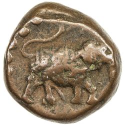 MYSORE: Tipu Sultan, 1782-1799, AE 1/4 paisa (3.05g), Kalikut, ND. VF
