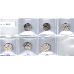 SIKH EMPIRE: LOT of 6 nanakshahi rupees of Amritsar