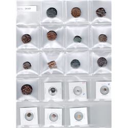 INDIAN STATES: LOT of 12 unidentified copper paisas