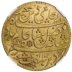BENGAL PRESIDENCY: AV mohur (12.34g), "Murshidabad", AH1202 year 19 (frozen). NGC MS62