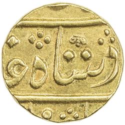 BOMBAY PRESIDENCY: AV mohur (11.59g), "Surat", frozen year 4(6). EF