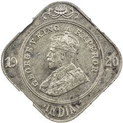 BRITISH INDIA: George V, 1910-1936, 2 annas, 1920(c). NGC MS63