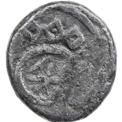 TRANQUEBAR: Christian IV, 1620-1648, lead kas (4.07g), 1645. F-VF