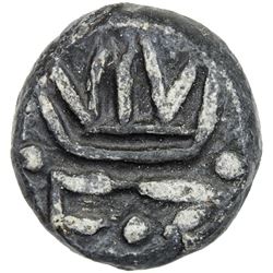 TRANQUEBAR: Frederik III, 1648-1670, lead kas (2.79g), 165(0). VF-EF