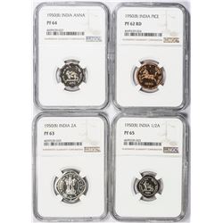 INDIA: 7-coin proof set, 1950(b)