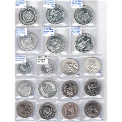 INDIA: SET of 18 commemorative coins