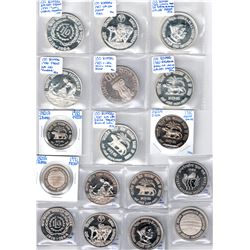 INDIA: SET of 17 commemorative coins