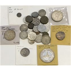 INDIA: LOT of 20 silver and 6 copper coins