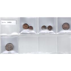 INDIA: LOT of 4 copper and 2 silver coins