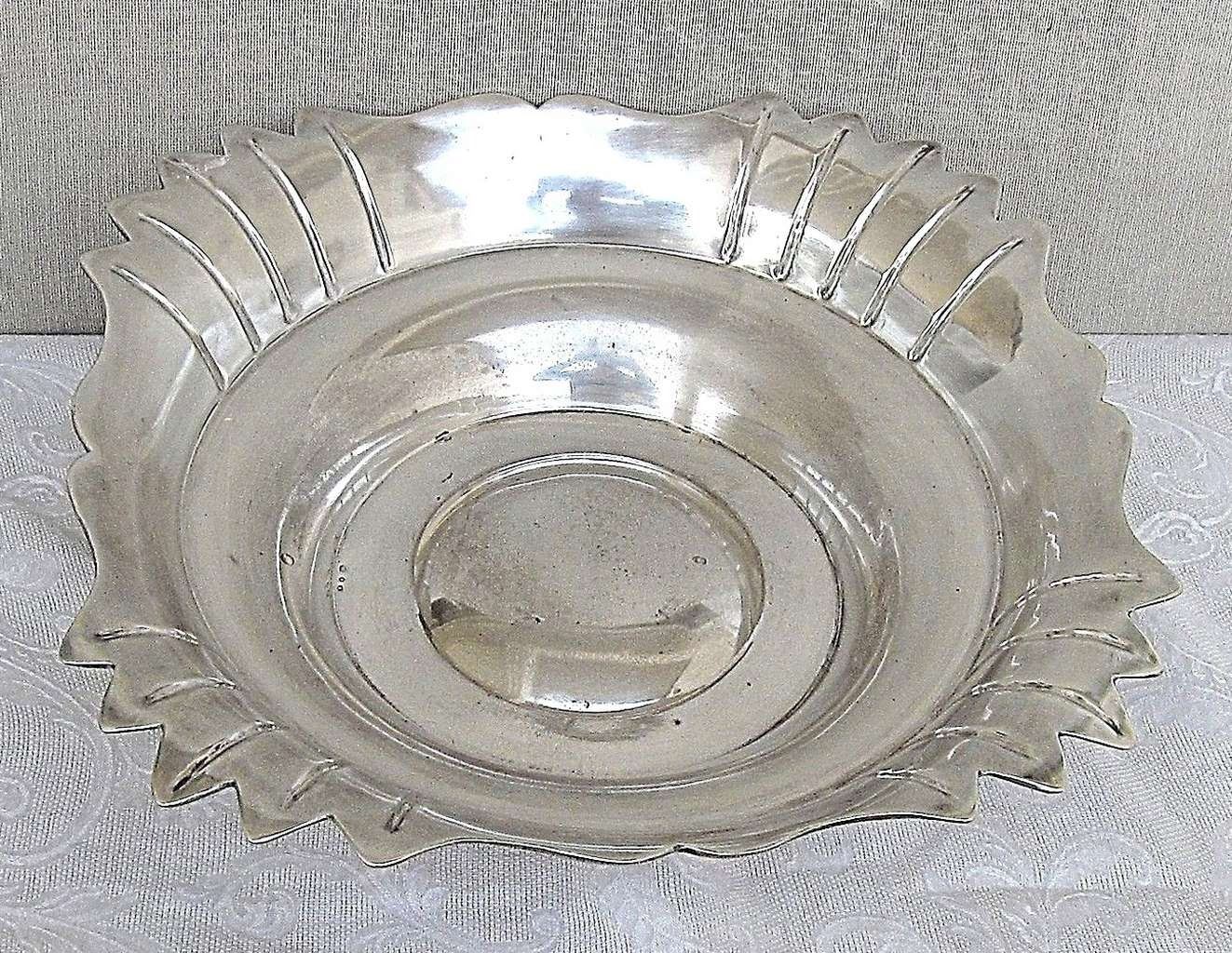 Poland Art Deco Silver Large Fruit Bowl 336gr Image 1 Poland Art Deco Silver Large Fruit Bowl 336gr