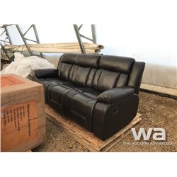 SOFA WITH DROP DOWN TABLE, LOVESEAT & GLIDER CHAIR