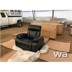 SOFA WITH DROP DOWN TABLE, LOVESEAT & GLIDER CHAIR
