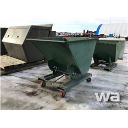 1.5 YARD TIPPER BINS ON CASTER WHEELS