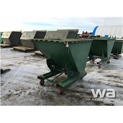 1.5 YARD TIPPER BINS ON CASTER WHEELS