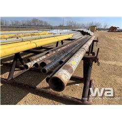 (9) PIECES 6", 4", & 3" STEEL PIPE